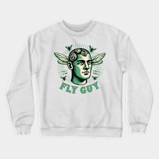 Fly guy olds chool tattoo Crewneck Sweatshirt